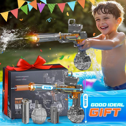 🔫 Elektrikli Otomatik Su Tabancası – Şarjlı Güçlü Su Fırlatma Oyuncağı 💦⚡