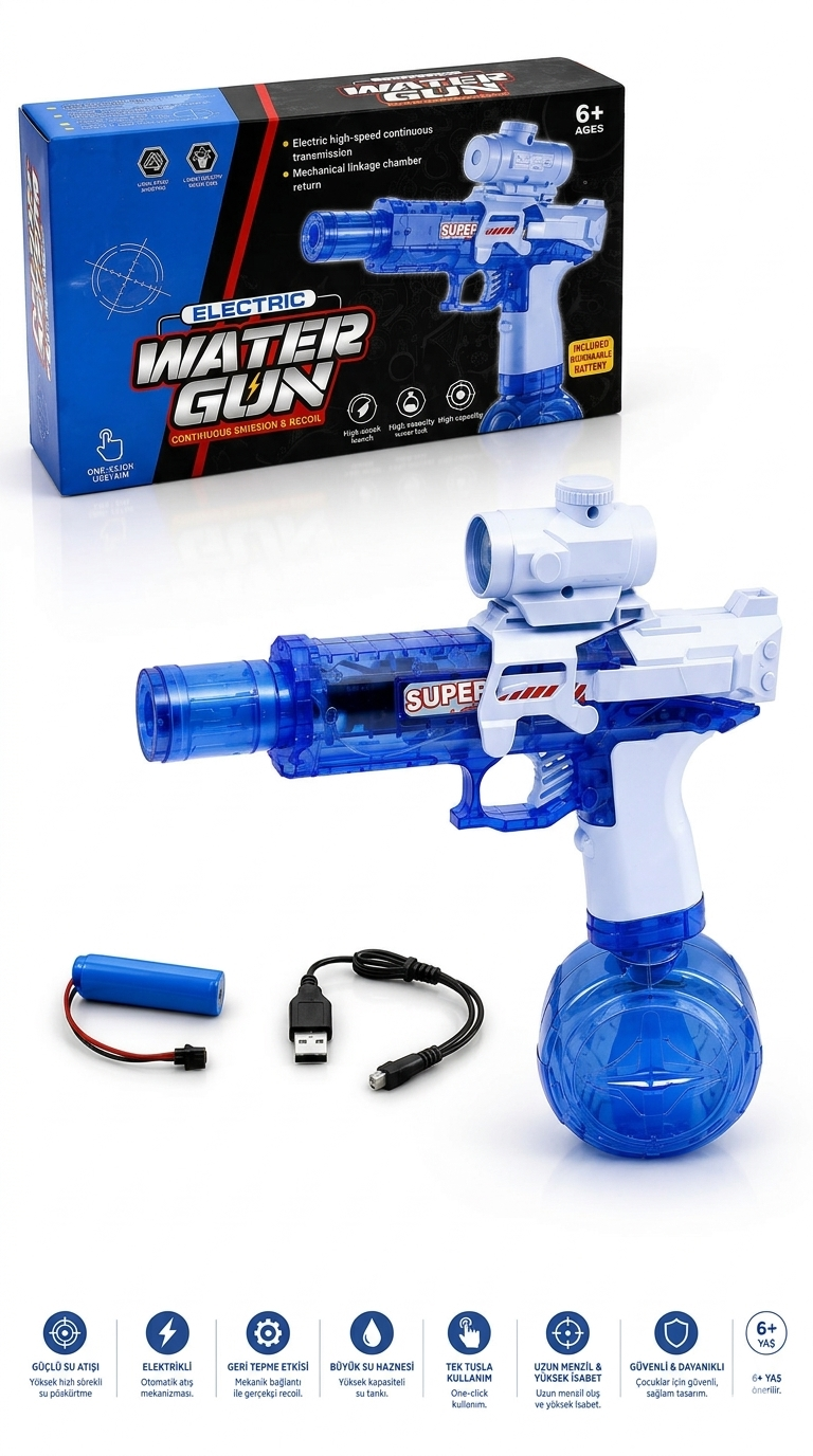 💦 HydroForce X – Otomatik Güçlü Su Atıcı Oyuncak 🔫